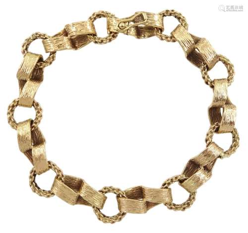 9ct rose gold fancy link bracelet