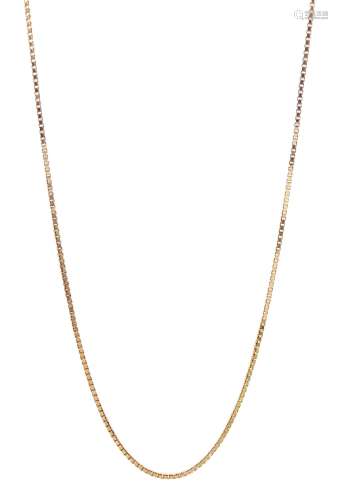 9ct gold box link necklace