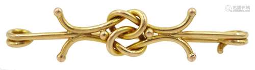 Early 20th century 15ct gold knot design brooch