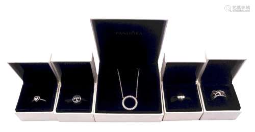 Pandora jewellery including `Circle of Sparkle` necklace