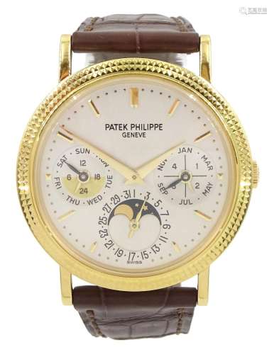 Patek Philippe 18ct gold perpetual calendar automatic wristw...