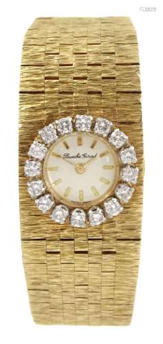 Bueche-Girod 9ct gold ladies manual wind bracelet wristwatch