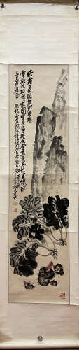 Wu Changshuo vertical scroll on paper