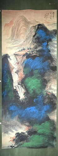 Zhang Daqian splashes ink landscape