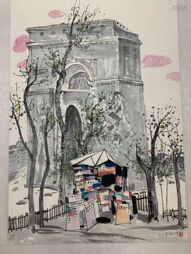 Wu Guanzhong's Ink and Color Works