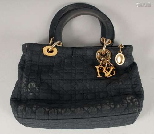 A CHRISTIAN DIOR BLACK BAG 10ins wide