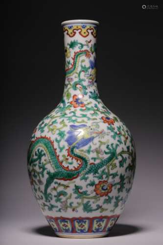 Doucai dragon wear pattern olive bottle