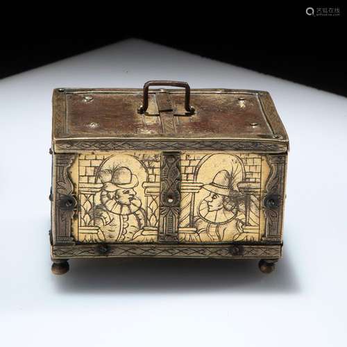 Micheal Mann, Small gilded and engraved iron chest, Germany ...