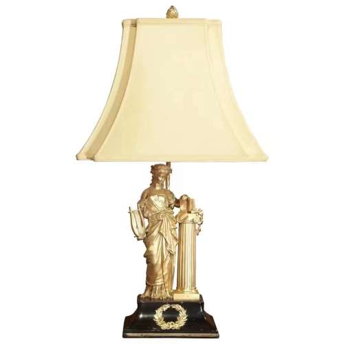20th century gilt bronze table lamp