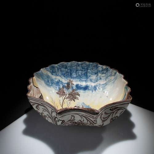 Maiolica basin, Pavia 18th century