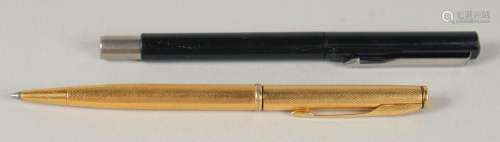 TWO PARKER PENS, a ball point and fountain pen.