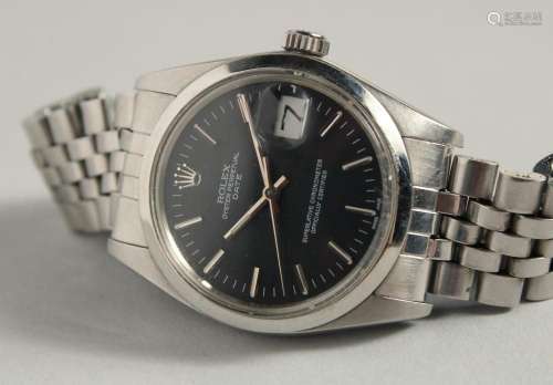 A ROLEX PERPETUAL OYSTER DAY DATE WRISTWATCH with slate grey...