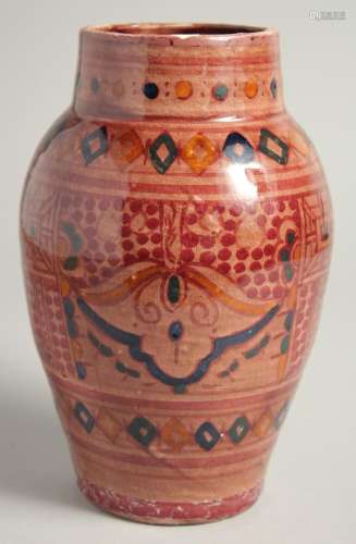 A LUSTRE POTTERY VASE. 9ins high.