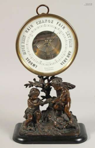 A GOOD HOLOSTERIC CIRCULAR BAROMETER by Fred J. COX, 26 Ludg...