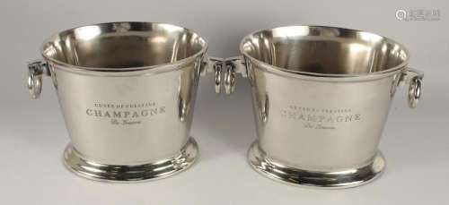 A PAIR OF CUVEE DE PRESTIGE CHAMPAGNE COOLERS. 1ft wide.