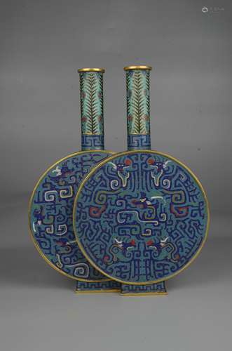 Cloisonne gilt double bottle