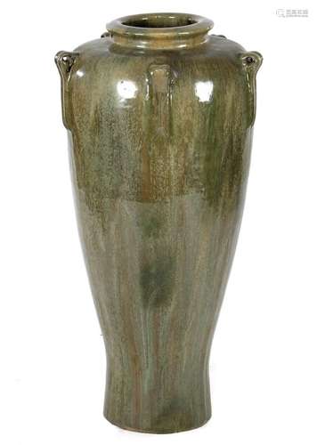 Earthenware glazed vase