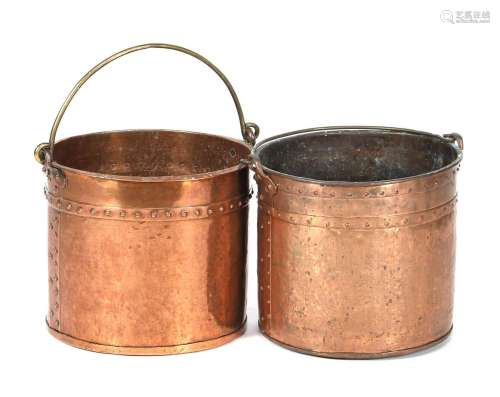 2 antique copper akers