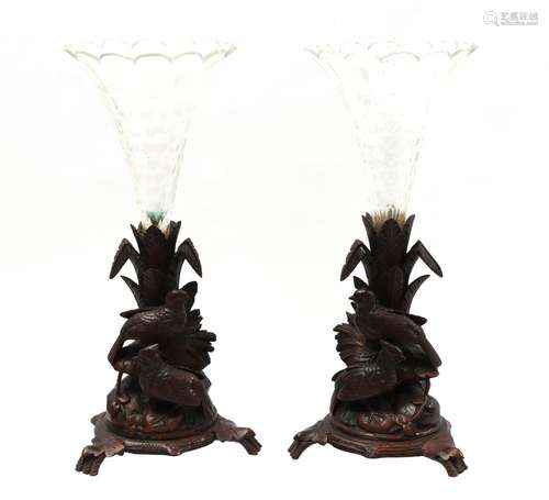 2 Black Forest table pieces