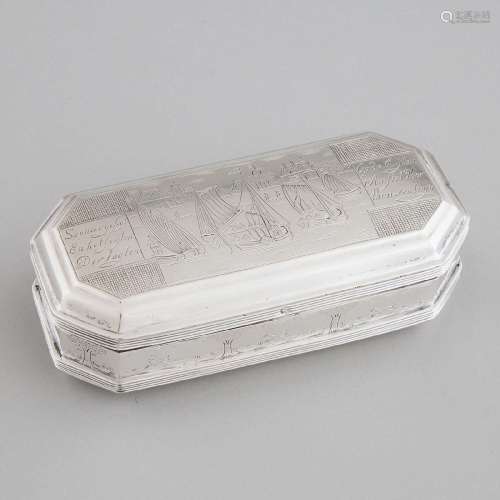 Dutch Silver Tobacco Box, Leeuwarden, 1911, length 5 in — 1