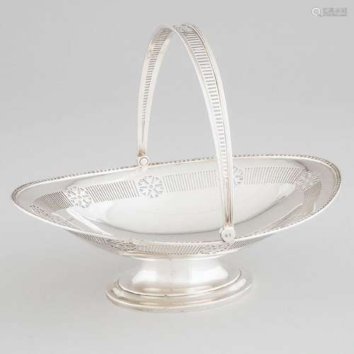 English Silver Pierced Oval Cake Basket, Mappin & Webb, ...