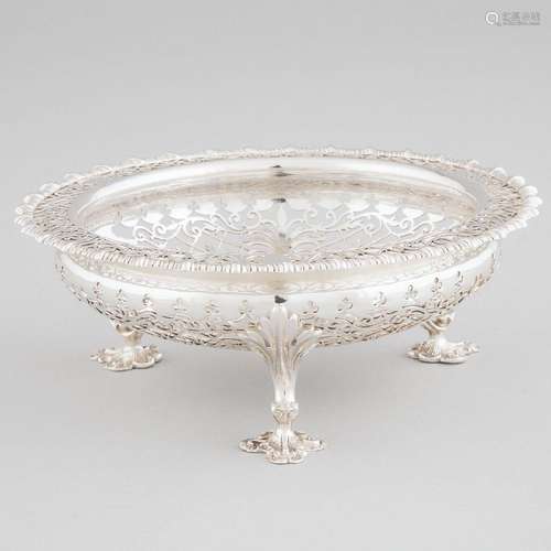 English Silver Pierced Circular Bowl, James Dixon & Sons...