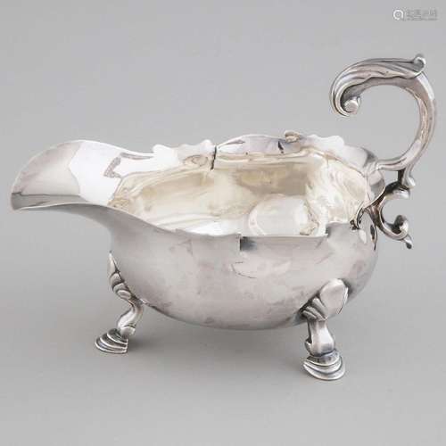 George II Silver Sauce Boat, London, 1742, length 6.3 in —