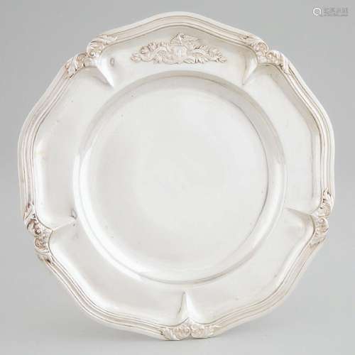 Swiss Silver Shaped Circular Plate, Louis Mugnier, c.1896,