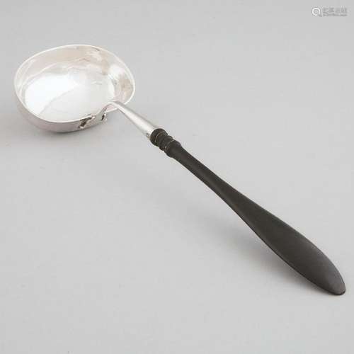 German Silver Toddy Ladle, 19th century, length 12.6 in — 3