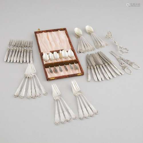 Group of German Silver Flatware, late 19th/20th century, gr