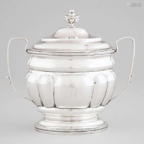 American Silver Covered Sugar Basin, Lewis & Smith, Phil...