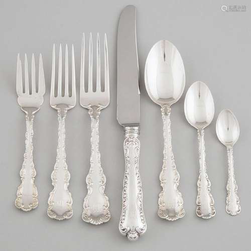 Canadian Silver ‘Louis XV’ Pattern Flatware Service, mainly