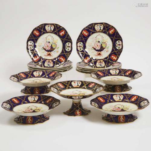 Mason's Ironstone Dessert Service, mid-19th century, diamet