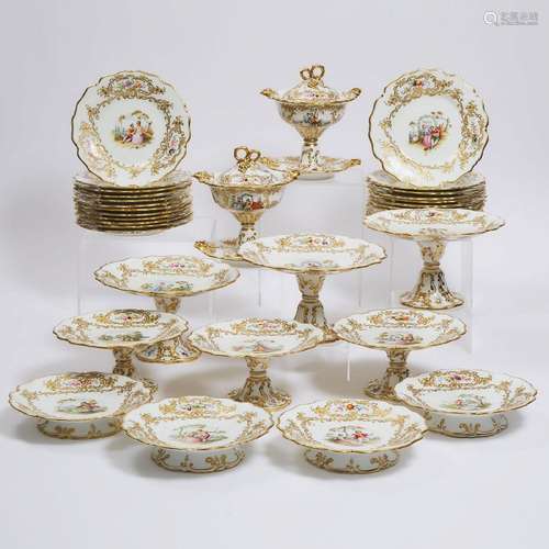 Chamberlains Worcester Dessert Service, c.1840, plate diame