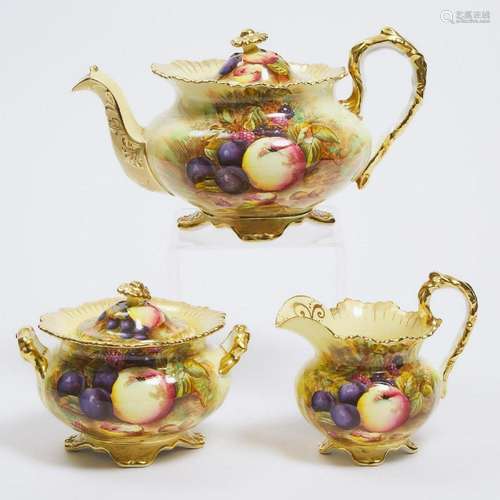 Aynsley 'Orchard Gold' Tea Service, D. Jones, 20th century,