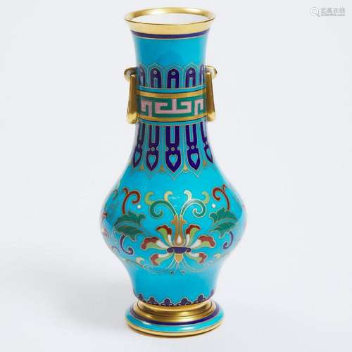 Minton 'Cloisonné' Vase, Christopher Dresser, c.1865, heigh