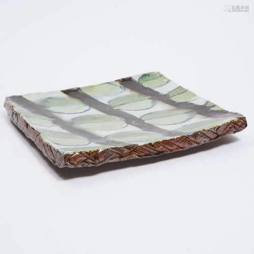 Alex Yeung (Canadian), Large Square Centrepiece Dish, 2000,