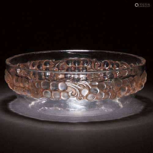 'Marienthal', Lalique Moulded Glass Fruit Bowl, 1930s, heig