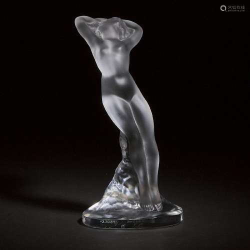 'Danseuse Bras Levés', Lalique Moulded and Frosted Glass Fi