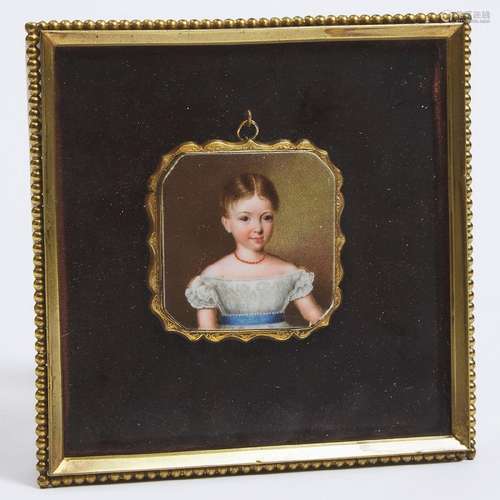 John Simpson, (British, 1811-1871), ENAMEL PORTRAIT MINIATU