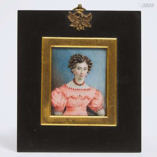 British School Portrait Miniature of Miss Richardson, c.183