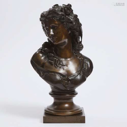 Albert Ernest Carrier Belleuse (French, 1824-1887), BUST OF