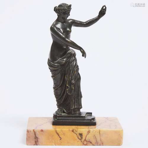 Small Grand Tour Patinated Bronze Model of Diana, After the