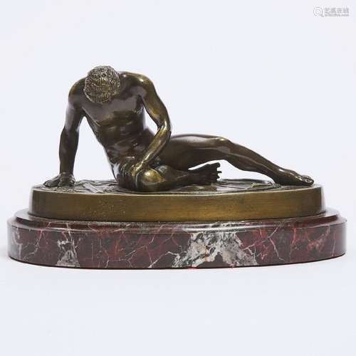 Small Grand Tour Patinated Bronze Model of The Dying Gaul,