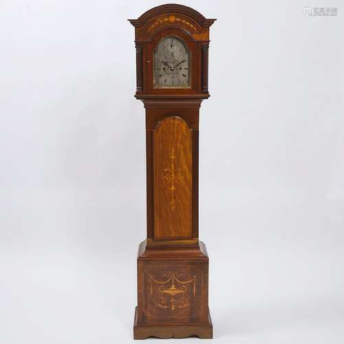 Diminutive English Mahogany Tall Case Regulator Clock, Jame