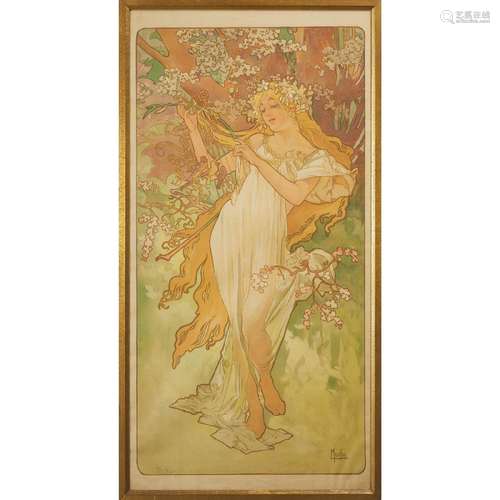 Alphonse Mucha (Czech, 1860–1939), PRINTEMPS (SPRING), fram