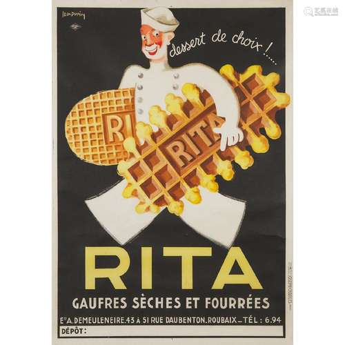 Leon Dupin, (French, 1898-1971), RITA, GAUFRES SÈCHES ET FO