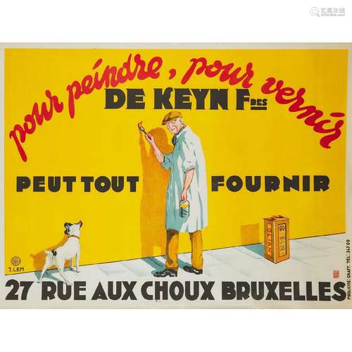 J. Lem (Belgian, fl. early 20th century), POUR PEINDRE, POU