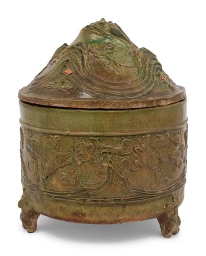 A Chinese Green Glazed Pottery Hill Jar HAN DYNASTY (202 B.C...