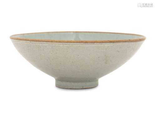 A Chinese Incised Qingbai Glazed Porcelain Conical Bowl SONG...